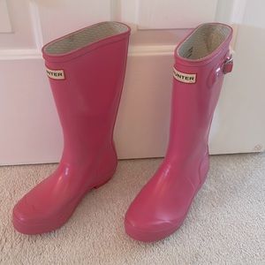 Pink Kids Hunter Rain Boots